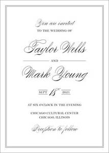 Black Tie Wedding Invitation