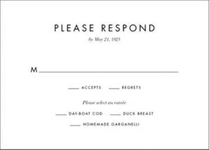 Universal Paperless Post Response Card