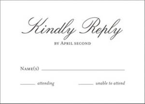 Bouquet Band Response Card