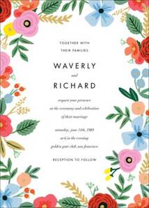 Stitched Bouquet Wedding Invitation
