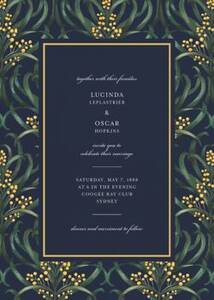 Flowering Mimosa Wedding Invitation