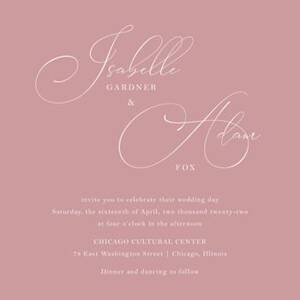 Chantilly Script Wedding Invitation