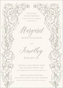 Floral Archway Wedding Invitation