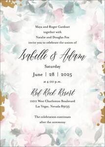 Watercolor Bouquet Wedding Invitation