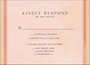 Golden Paisley Response Card