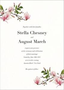 Magnolia Branches Wedding Invitation
