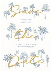 Fronds of Paradise Save the Date Card