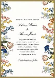 Adorned Aisle Cream Wedding Invitation