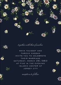 Passiflora Caerulea Blue Wedding Invitation