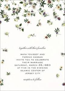 Passiflora Caerulea Cream Wedding Invitation