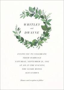 Natural Wreath Wedding Invitation