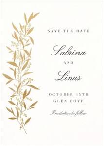 Untamed Grace Gold Save the Date Card