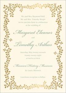 English Ivy Foil Wedding Invitation