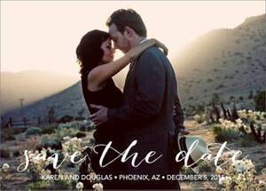 Bombshell Photo Save the Date Card