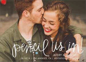 Pencil Us In Photo Save the Date Card