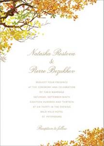 Autumn Boughs Wedding Invitation