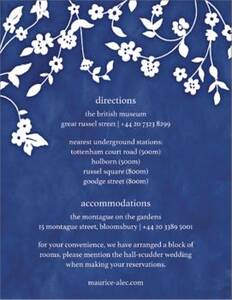 Floral Trellis II Information Card