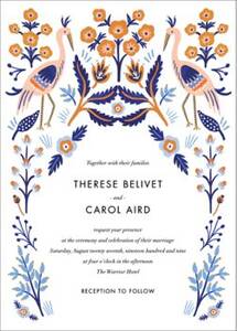 Heron Heralds Wedding Invitation