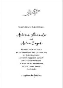 Ivory Plain Wedding Invitation