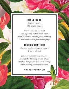 Lanai Floral Information Card