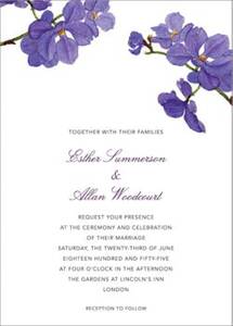 Moth Orchid Wedding Invitation