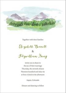 Mountain Scene Wedding Invitation
