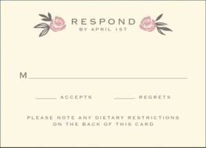 Rose Garden Response Card