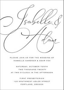 Signature Wedding Invitation