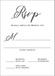Champagne Response Card