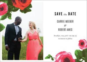 Rose Bed Photo Save the Date Card