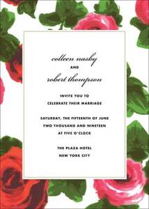 Rose Bed Frame Wedding Invitation