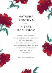 Pop Carnation Wedding Invitation