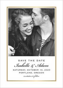 Thin Line Frame Save the Date Card